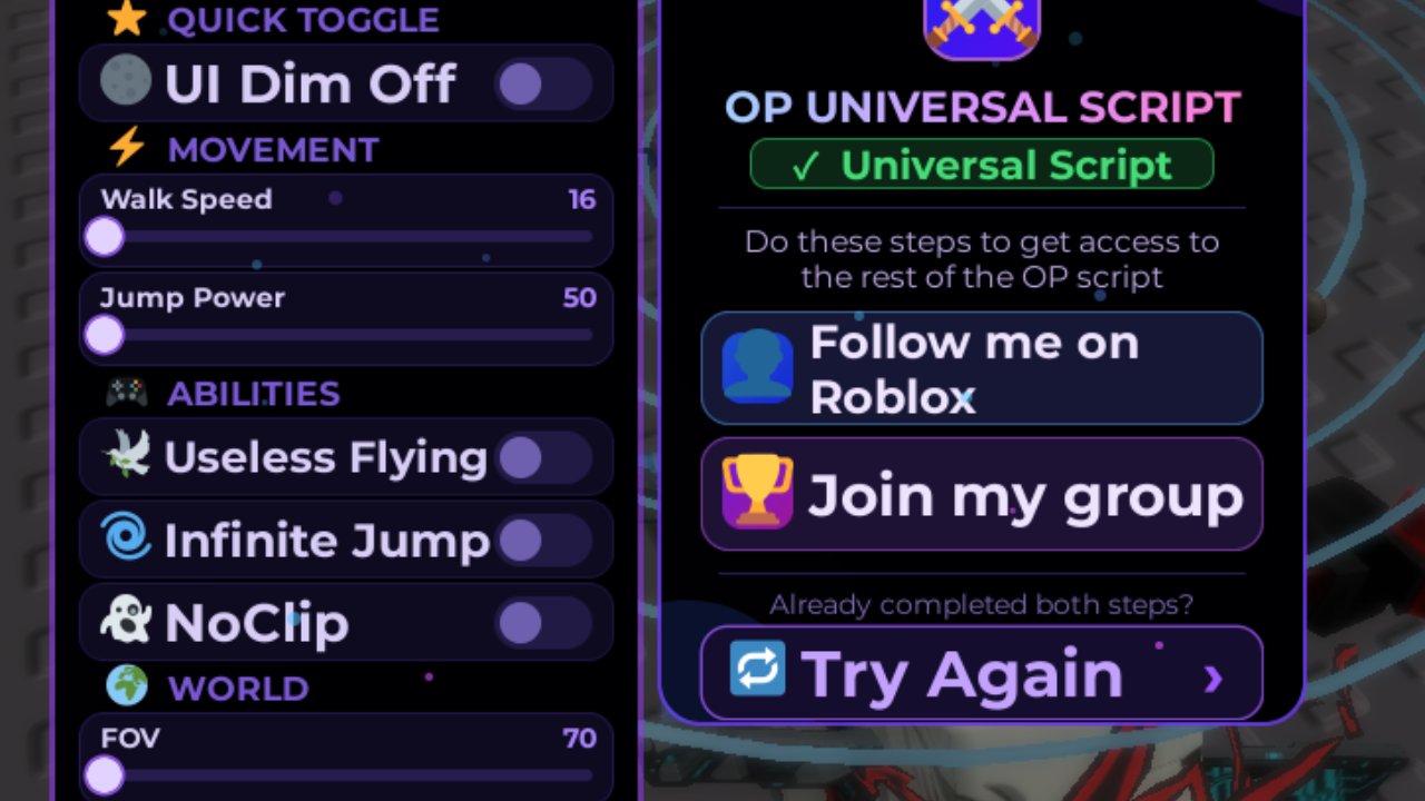 OP universal 100+ feature script - Universal script preview